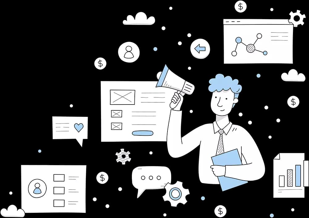 Digital marketing illustration